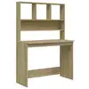 Image de Vidaxl Bureau avec étagères Contreplaqué Chêne Sonoma 102x45x148cm