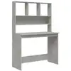 Image de Vidaxl Bureau étagère en contreplaqué gris béton 102x45x148cm