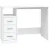 Image de Vidaxl bureau à tiroirs en contreplaqué blanc 102x50x76 Cm
