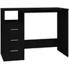 Image de Vidaxl tiroirs de bureau contreplaqué noir 102x50x76 Cm