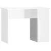 Image de Vidaxl Bureau Contreplaqué Blanc Brillant 100x55x75 Cm