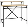Image de Vidaxl Sonoma bureau en fer et contreplaqué 100x50x90 Cm