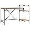 Image de Vidaxl bureau avec étagères contreplaqué de chêne 135x50x90 Cm
