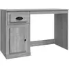 Image de Vidaxl Bureau et Tiroir Contreplaqué Gris Sonoma 115x50x75cm