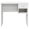 Image de Bureau Fang en bois blanc avec rangement compact et design moderne