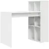 Image de Bureau Marsella avec Étagère Latérale Blanc 103x108x55 cm