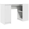 Image de Bureau compact Melhia en MDF avec porte et compartiments, haute résistance et montage facile
