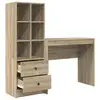 Image de Bureau Arnold en MDF avec étagère reversible et 6 compartiments