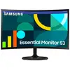Image de Moniteur incurvé Samsung 24 pouces 1080p 100 Hz VA avec protection oculaire, mode jeu, noir