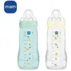 Image de Bouteille MAM Easy Active 330 ml Pack 2 Ice Pearl Tétine SkinSoft
