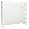 Image de Flamingueo Miroir de maquillage avec lumière 14 ampoules LED 3 modes d'éclairage Touch Control Blanc