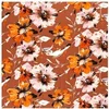 Image de Tissu jersey viscose imprimé fleurs vendu au mètre(...) - Orange