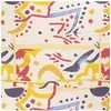Image de Tissu viscose/lin imprimé moderne vendu par 50 cm(...) - Ecru