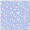 Image de Tissu viscose imprimé paquerettes vendu par 50 cm(...) - Bleu