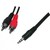 Image de Câble Audio Jack 3.5 vers 2xRCA mâle/mâle - 1.2m