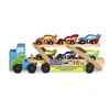 Image de Camion géant dépliable et 6 voitures de course Melissa et Doug