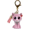 Image de Animal en peluche Mini Boo's Clip Fiona Le Chat Rose 10 cm