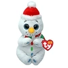 Image de Animal en peluche Beanie Boo's Small Noël Brrrnard bonhomme de neige 15 cm
