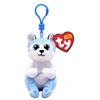 Image de Porte-clés en peluche Beanie Bellies Clip Thunder Le Husky Bleu