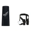 Image de Ligature M/o Basse Noire Couvre-bec Plastique Ligatures clarinette basse