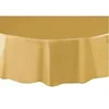 Image de Nappe ronde or plastique 210 cm
