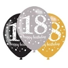 Image de ballons Sparkling 18 unisexe 27,5 cm 6 pièces