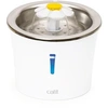 Image de Fontaine a eau pour chat a fleur - - Flower - 3L - Dessus en acier inoxydable - Avec LED - Blanc