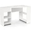 Image de Bureau d'angle en L avec tiroir et étagères de rangement 120x60x75 cm