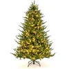Image de Sapin de Noël Artificiel de 213 cm, Arbre de Noël à Charnière avec 1130 Branches