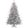 Image de Sapin de Noël 218 cm, 8 Modes d'Eclairage, Lumières LED Multicolores