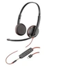 Image de Poly Blackwire C3225 USB-C - 3200 Series - micro-casque - sur-oreille - filaire - jack 3,5mm, USB-C - isolation acoustique