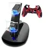 Image de Indicateur led double set usb charging dock stand charger for ps4 controller - noir