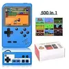 Image de Rétro mini console de jeu vidéo tenue dans la main 500 jeux classiques intégrés pour les enfants - bleu
