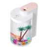 Image de Humidificateur d'air de paysage usb u ultrasonique à brume froide-mini voiture 260 ml - rose