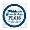 Image de PL018 - Corde au détail guitare électrique Acier plein 018
