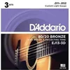 Image de EJ13-3D bronze 80/20 Custom Light, 11-52 (3 jeux) - jeu guitare acoustique