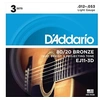 Image de EJ11-3D bronze 80/20 Light, 12-53 (3 jeux) - jeu guitare acoustique