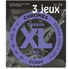 Image de Chromes ECG24-3D, filets plats, Jazz Light, 11-50, 3 jeux - Jeu guitare électrique