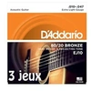 Image de EJ10-3D bronze Extra Light, 10-47, 3 jeux - jeu guitare acoustique
