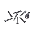 Image de Bridge Pins With End Pin Set Ebony With Ivory Dot Pièces détachées