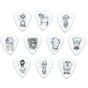 Image de Joe Satriani Guitar Picks White 10 Pack Heavy Médiators