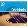 Image de EJ16-10P Pack 10 Phosphor Bronze Light 12-53 Jeux de cordes folk 012