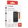 Image de Pocket - SSD - 2 To - porte-clé avec attachement à câble - externe (portable) - M.2 - USB 3.2 Gen 2 (USB-C connecteur) - noir/orange