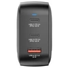 Image de - Adaptateur secteur - GaN - 100 watt - PD 3.0, PD/PPS, QC 4.0 - 3 connecteurs de sortie (2 x USB-C, USB)