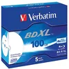Image de Verbatim BD-R XL 100 GB - Blu-ray Disc with 4x Write Speed, Printable, Jewel Case, 5-Pack en occasion ou reconditionné