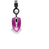 Image de Souris Go Mini USB optique avec enrouleur de câble rose