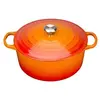 Image de Gietijzeren Ronde Braadpan Oranjerood 26cm 5,3l