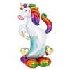 Image de ballon aluminium figurine licorne 83x139cm multicolore - 4242711