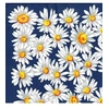 Image de 10 serviettes en papier : bleu - marguerites 33x33cm - serviettage - fleurs blanches