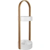 Image de - Porte parapluies bois et métal Hub Blanc/Naturel